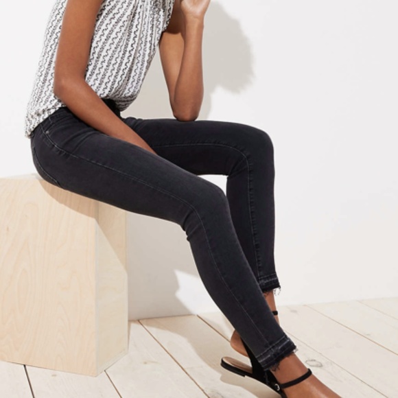 LOFT Denim - Loft Frayed Skinny Jeans